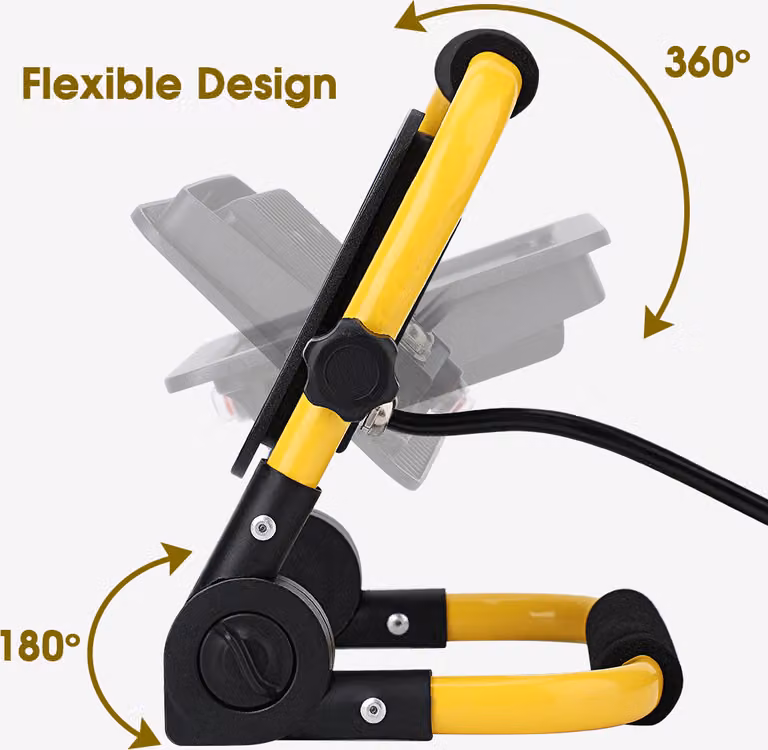 Luce di inondazione portatile LED IP65 Riflettore impermeabile 5M Cavo spina Luci di emergenza Stand