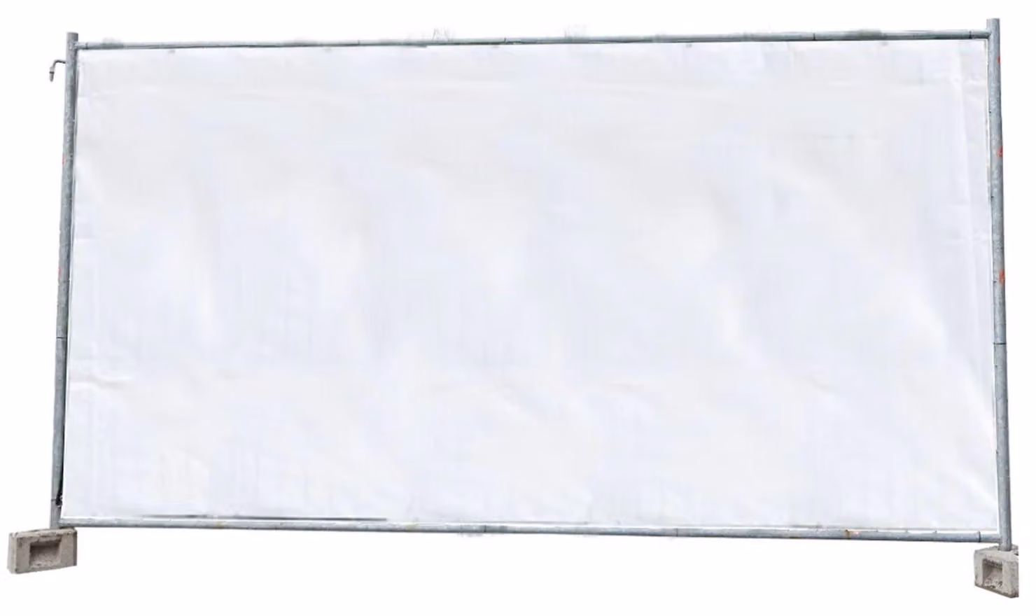 20 Stück Bauzaunplane 160g/m² weiss PE 1,76m x 3,41m
