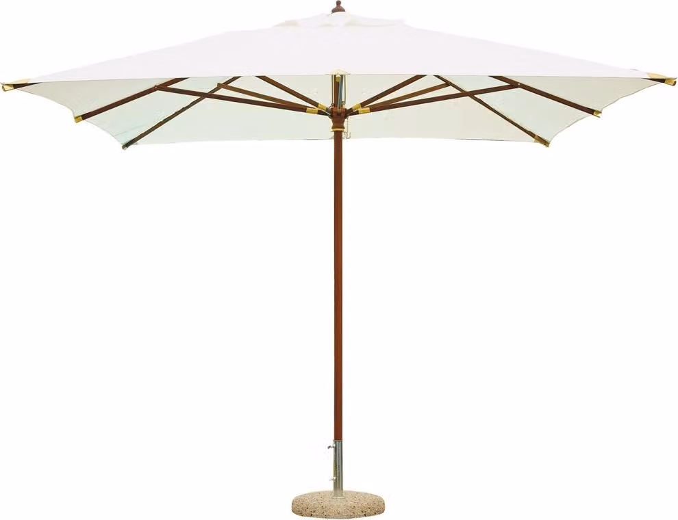 Ombrellone da giardino in legno e poliestere 3x4m Manora