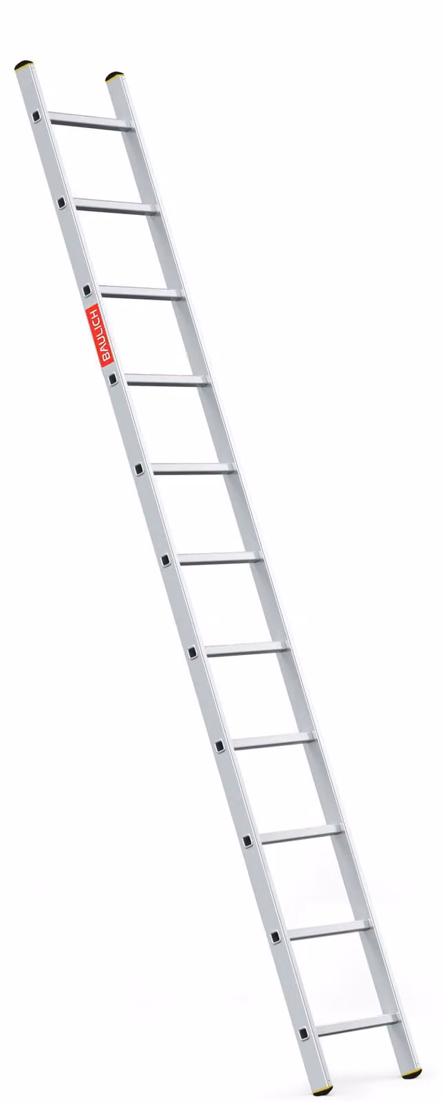 Baulich | Scala in alluminio - Scala a pioli - Scala in alluminio - 11 pioli - Portata massima 150 kg - Altezza di lavoro 398 cm - Con ganci