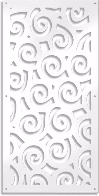Signorbit Pannello Quadro Arredo in PVC Traforato Bianco per Parete, Design Moderno, L: 98 cm, H: 198 cm – 1