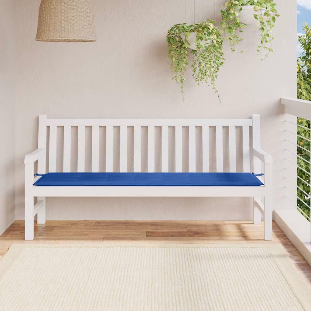 vidaXL Cuscino per Panca Blu in Tessuto Oxford Idrorepellente e Traspirante L: 180 cm, P: 50 cm, H: 3 cm