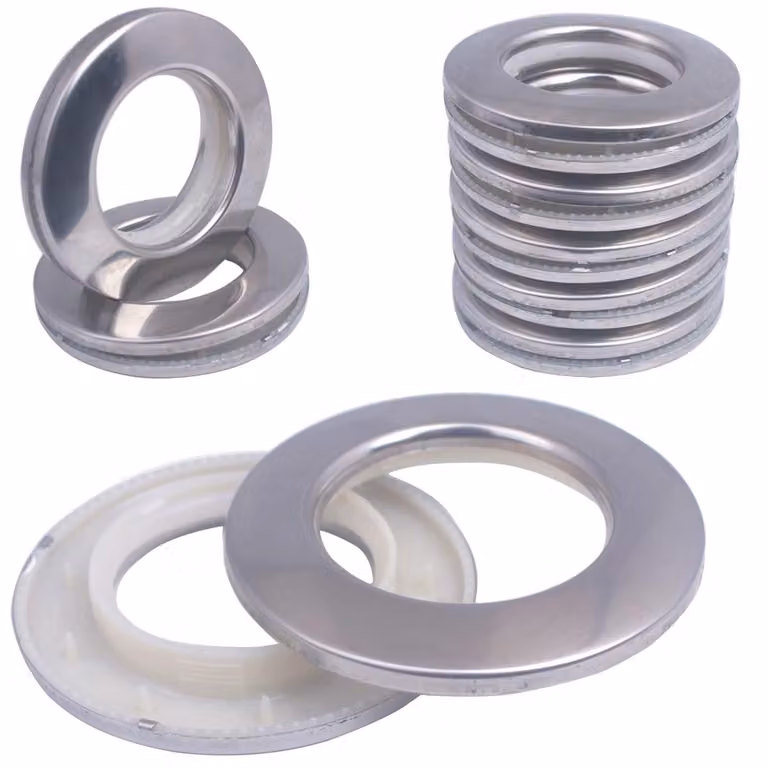 Anelli per tende in acciaio inossidabile, 2-in-1, realizzati in metallo e ABS