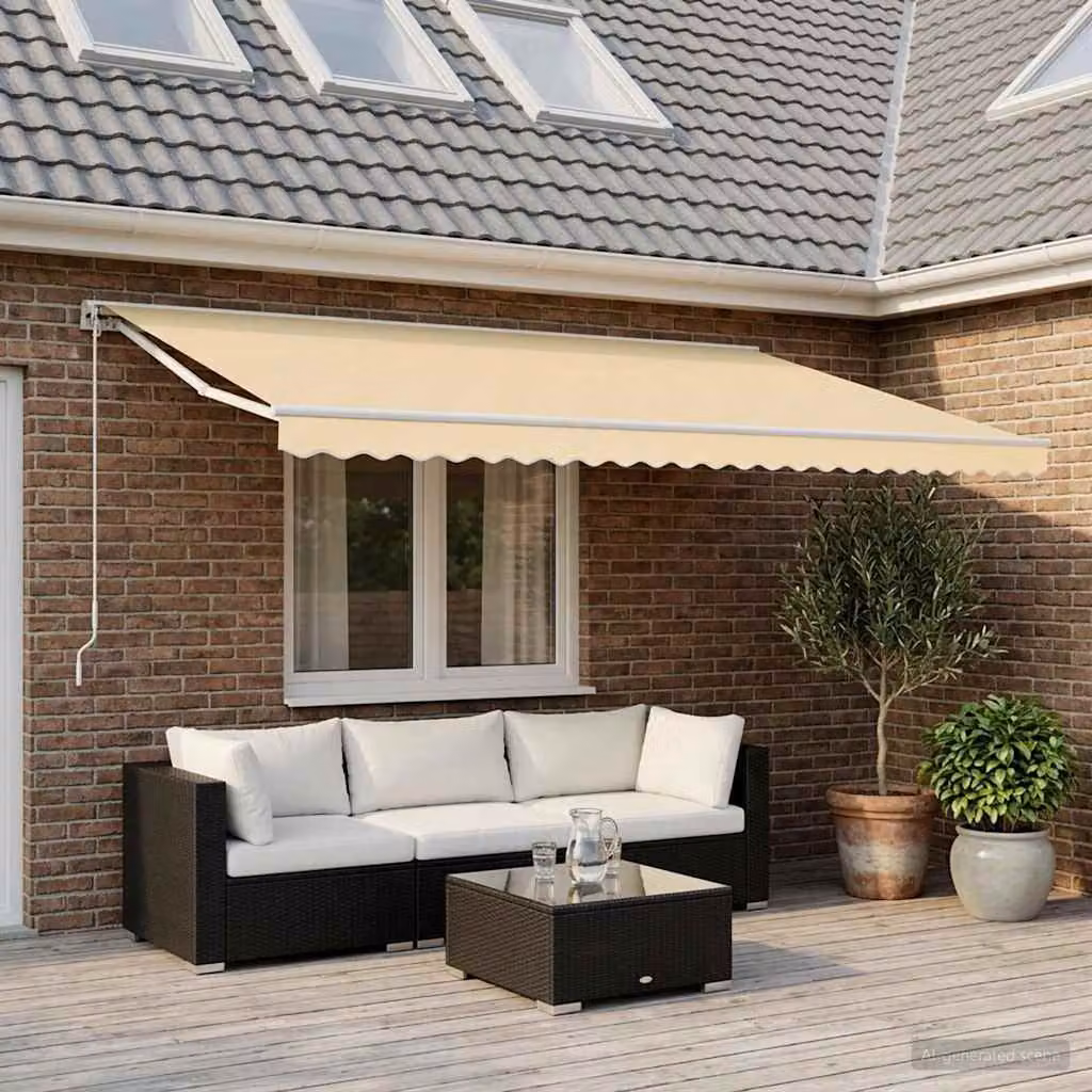 Tessuto di ricambio per tenda da sole vidaXL in poliestere, colore beige, L: 600 cm x P: 350 cm