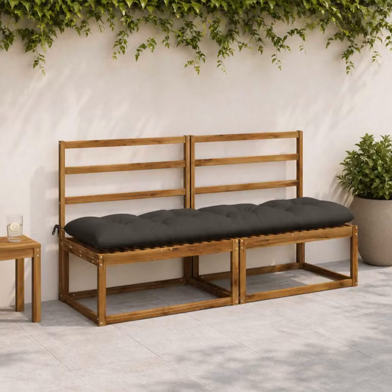 vidaXL Cuscini per Panchina VIANEN 2 pz 100% Poliestere Antracite