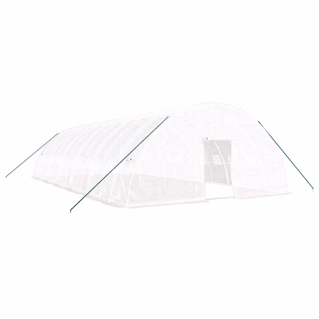 Serra con Telaio in Acciaio Bianco 72 m² 12x6x2,85 m