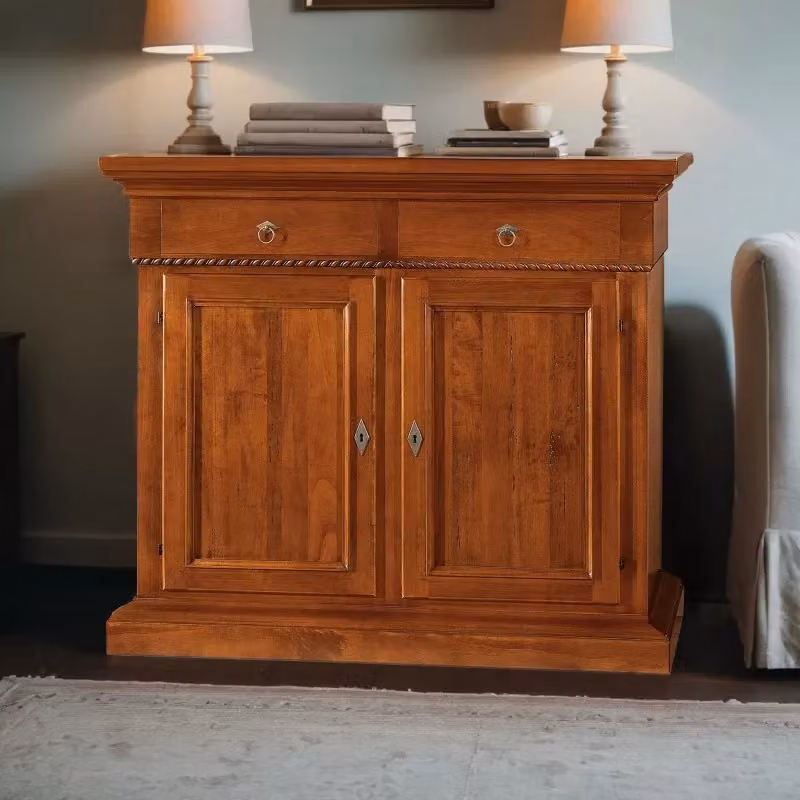 Credenza in legno noce stile arte povera Mobili 2G L/P/H: 135 x 50 x 111 cm – 2