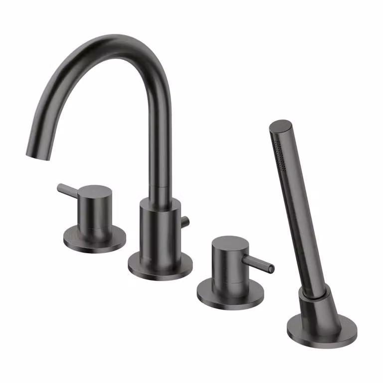 Omnires Y Y1232GR Miscelatore per vasca a 4 fori, grafite