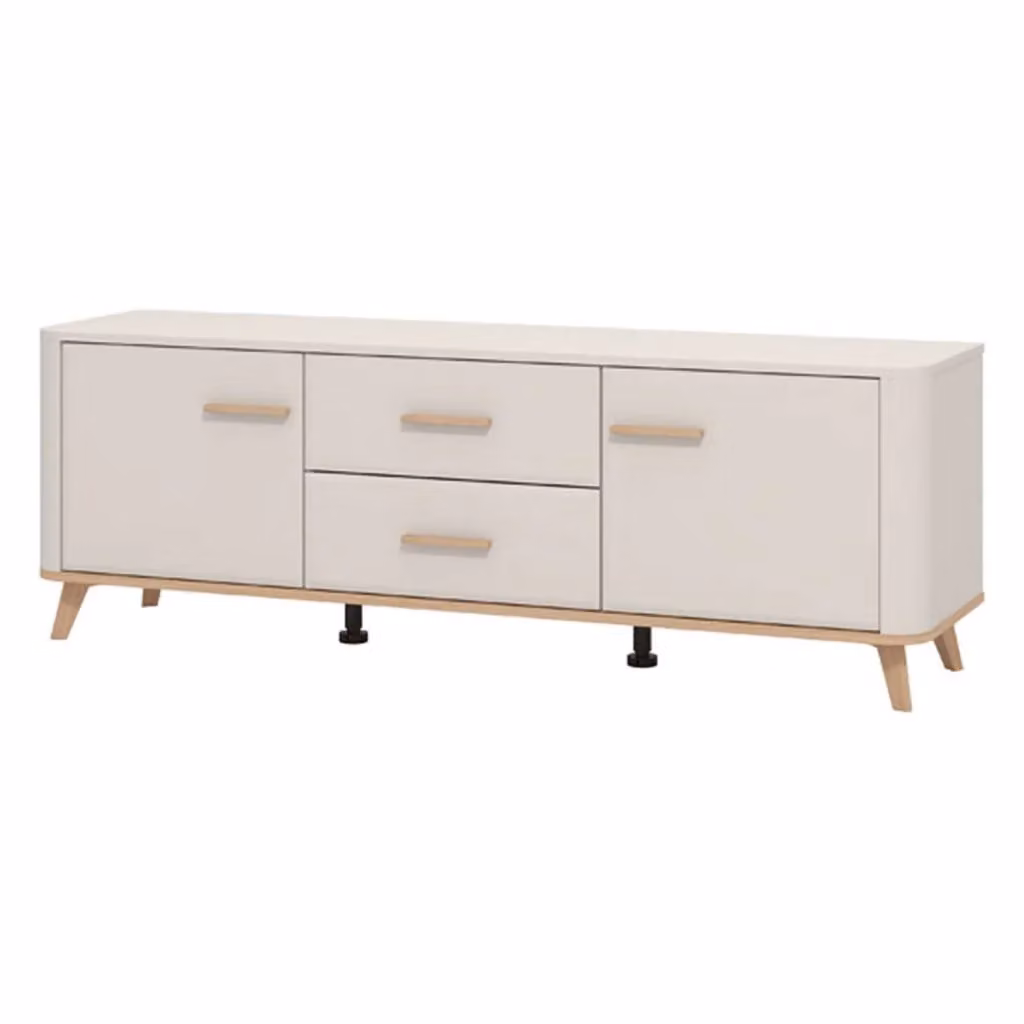 Mobile Porta TV Terento DMORA con 2 Cassetti, Colore Beige, L: 154 cm, P: 40 cm, H: 52.5 cm – 2