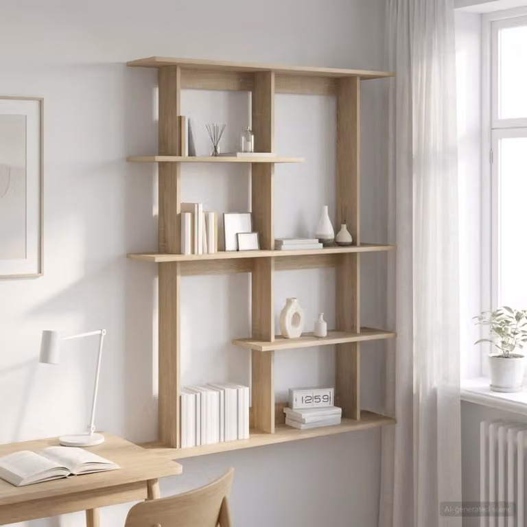 Scaffale da parete vidaXL in legno marrone, L 102 cm x P 20 cm x H 130 cm