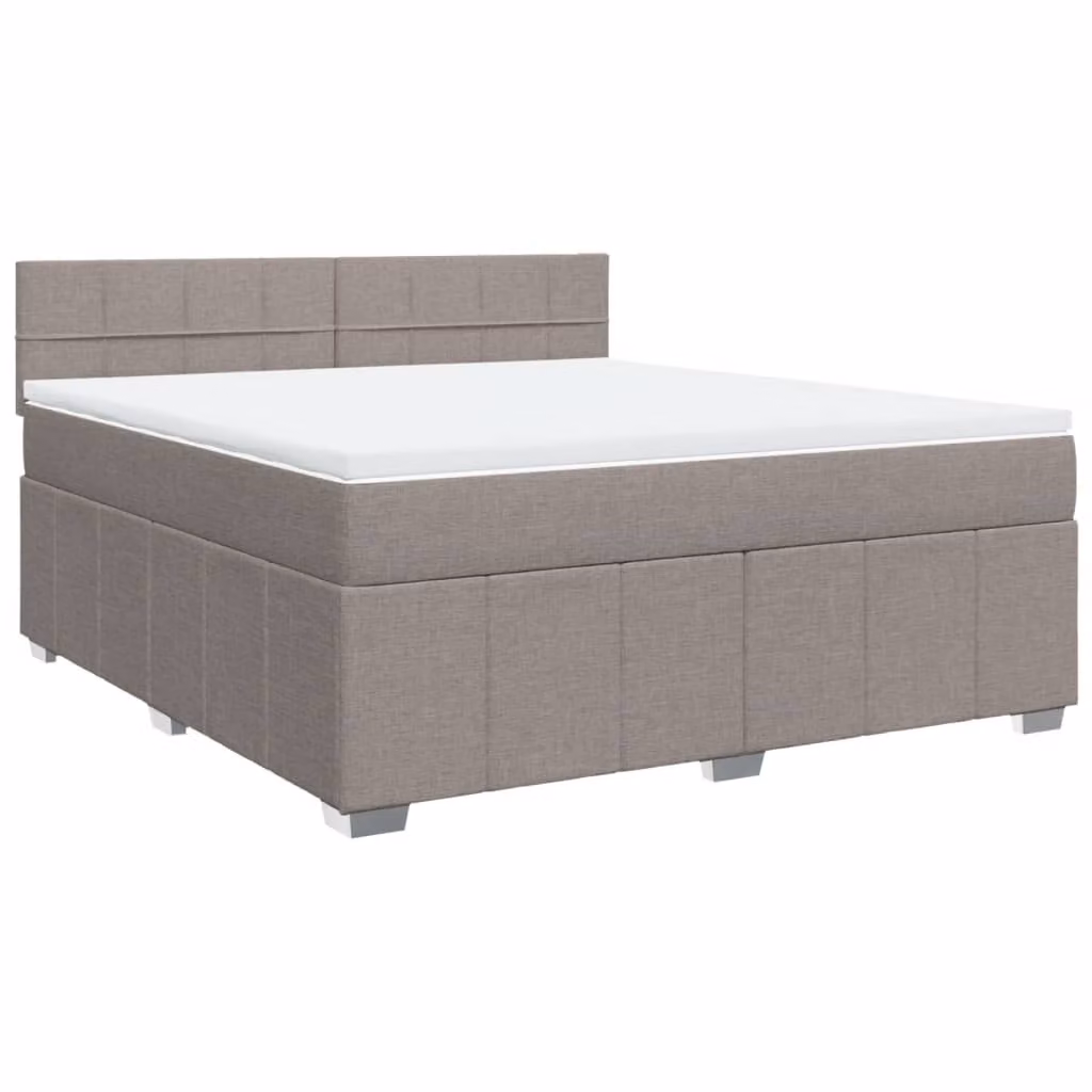 Giroletto a Molle con Materasso Tortora 180x200 cm in Tessuto