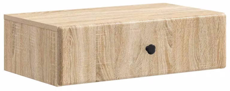 Tavolino da Parete Laterale Rovere Sonoma 59 x 34,5 x 17 cm
