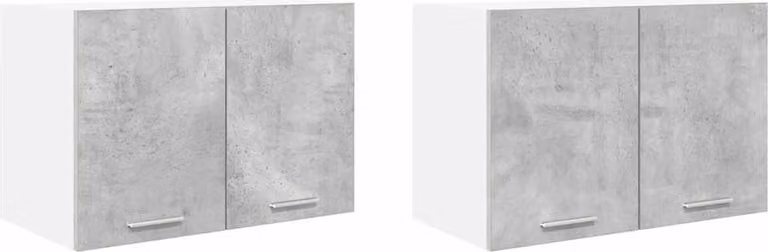 Armadio pensile 2 pcs Grigio Cemento e Bianco 60 x 31 x 40 cm