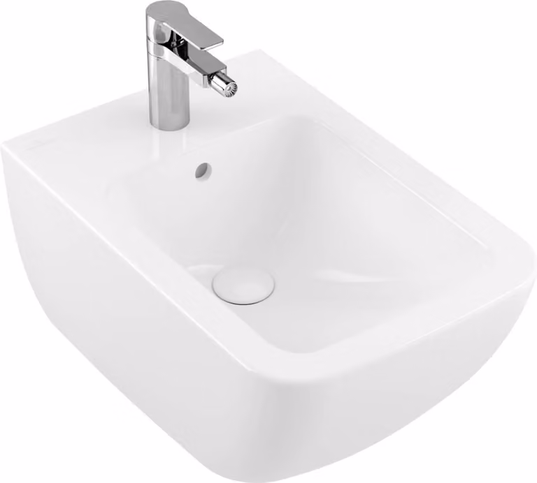 Villeroy & Boch Venticello bidet, 1 trou de robinetterie, avec trop-plein, mural, 375x560mm, 441100R1, 441100R1