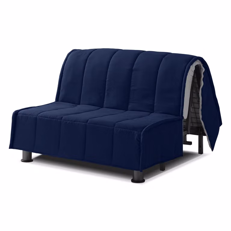 Copertura Divano Letto + Cuscini EVENING 120x190 cm Blu