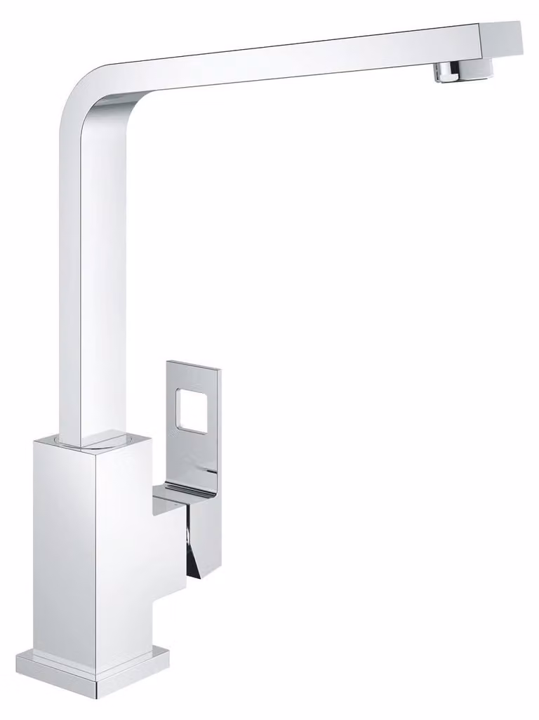Miscelatore da cucina Eurocube, cromo, girevole a 360°, con beccuccio alto