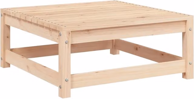 Set di 2 poggiapiedi da giardino vidaXL in legno di pino marrone con cuscini inclusi