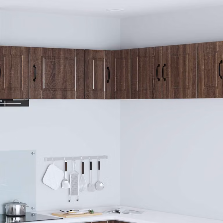 Mobile angolare da parete PORTO vidaXL in rovere marrone con ante a battente L/P/H: 57 x 57 x 40 cm