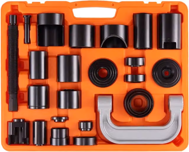 Kit pressa per giunti sferici 25 pezzi ZX-J045 in acciaio al carbonio con telaio a C per auto 2WD 4WD per officina