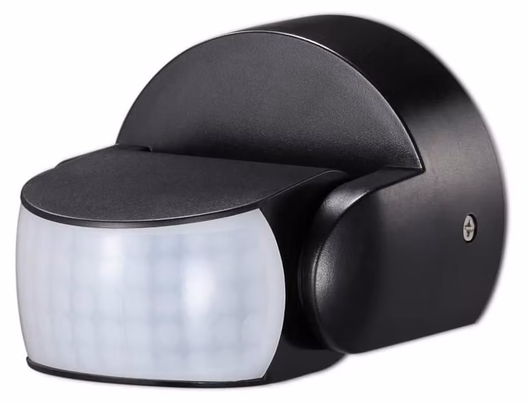 Sensore di movimento a infrarossi Arum® per esterni, grado di protezione IP65, sensore da parete, colore nero