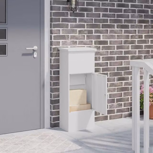 Cassetta per pacchi Bianco 44,5 x 29 x 110,5 cm Acciaio 874927