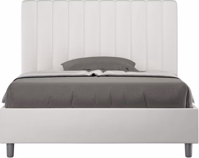 Letto 1 Piazza e Mezzo 120x210 cm con Rete Agueda Bianco