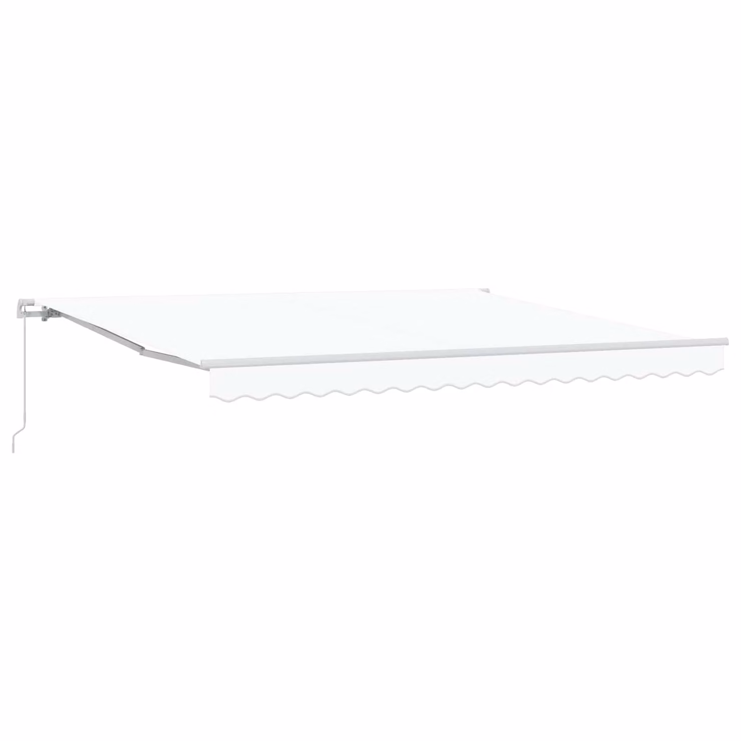 Tenda retrattile vidaXL con bracci pieghevoli in alluminio e poliestere, Bianco, L: 400 cm, P: 300 cm