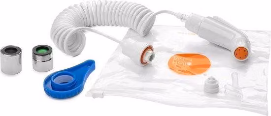 Bidet compatto per l'igiene intima, con allacciamento, adatto agli anziani