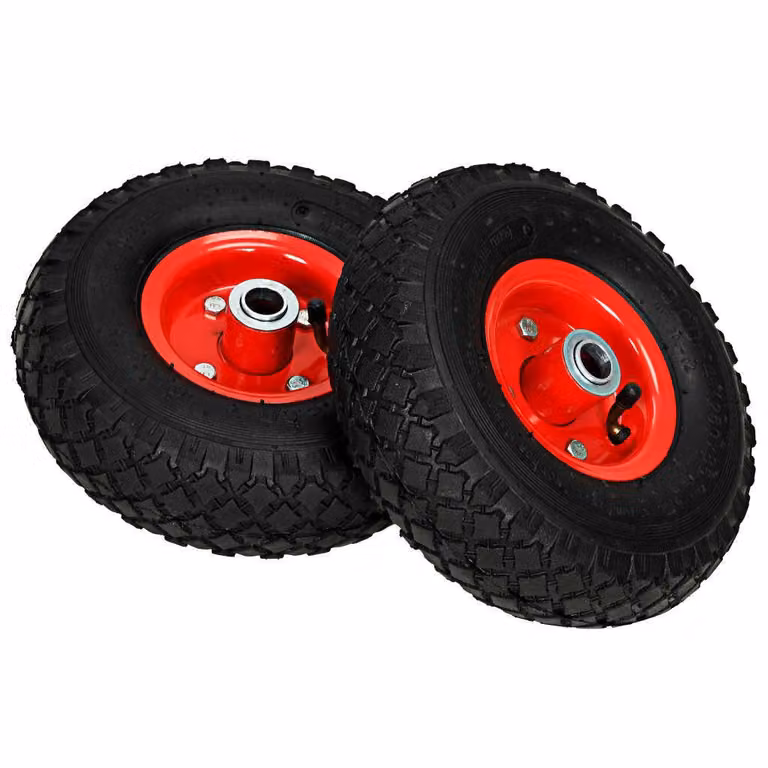 Ruote Carrello a Mano 2 pz Gomma 3.00-4 (245x82)