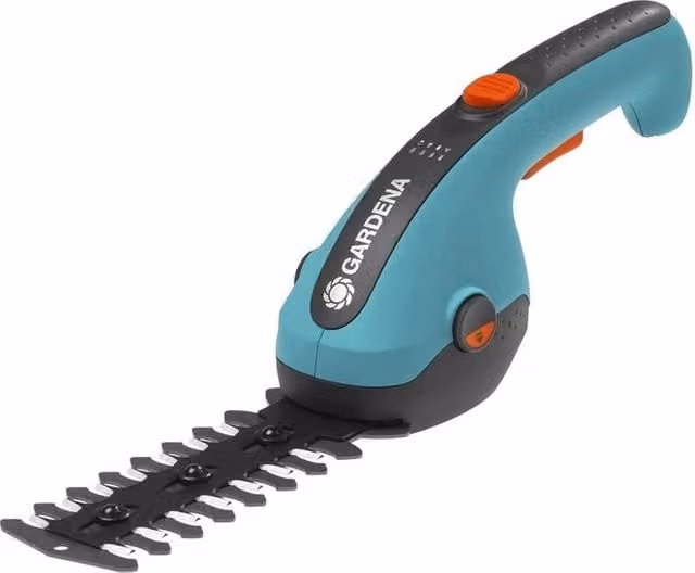 Gardena ClassicCut Li Forbici senza filo per erba e cespugli con lama intercambiabile e batteria Li-ion 3,6 V 2,5 Ah, colore Turchese-Nero