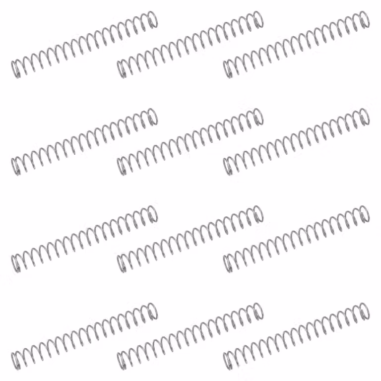 Molle a compression, 50 pezzi, acciaio inossidabile 304, dimensioni 0,5x6x50 mm, colore argento