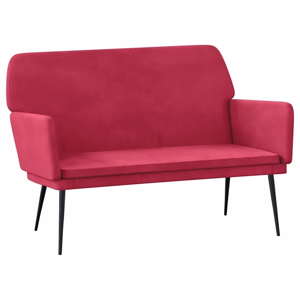 Panca-Sgabello Design Mania in Velluto Rosso Vino L: 108 cm, P: 79 cm, H: 79 cm – 2