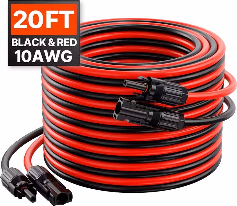 SucceBuy 2x prolunga cavo solare 10AWG 6,1m con connessioni presa/spina