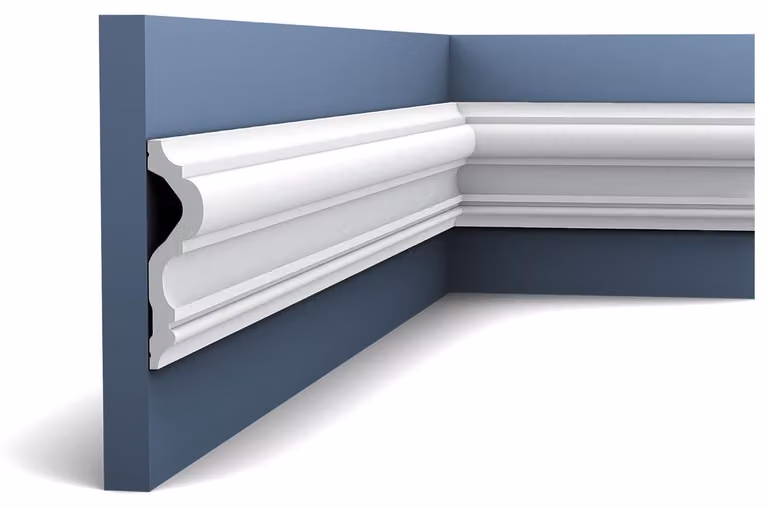 Orac Decor P8050 Luxxus Robusta modanatura per pareti Profilo per stucchi Profilo per fregi Profilo per cornici Profilo per rilievi Antiurto | 2 metri
