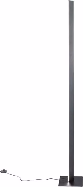 Lampada da Terra Eartha P/T in Alluminio Nero Opaco, LED Integrato 30W, 1000lm, Dimmerabile a Pedale, Luce Diretta 120° - Gealuce