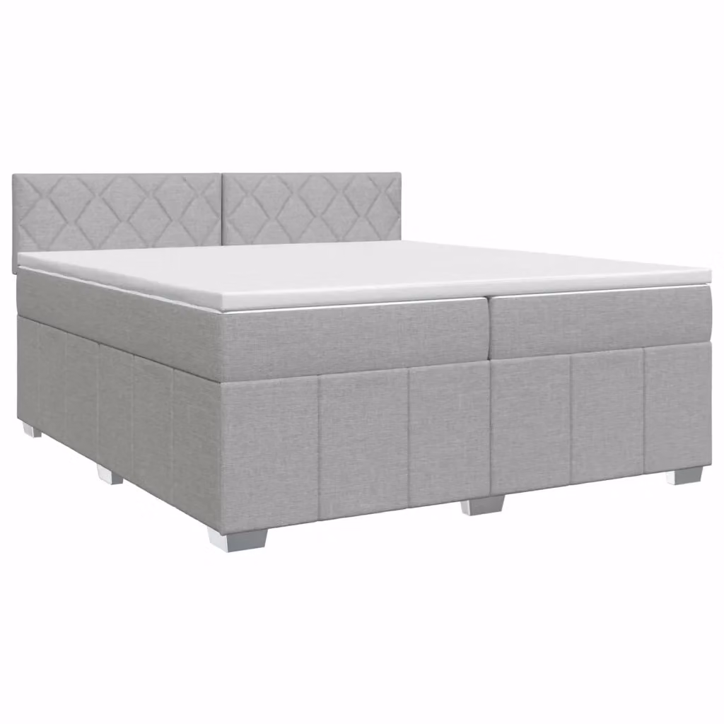 Letto box spring con materasso ibrido vidaXL Grigio Chiaro L/P: 200 x 200 cm – 2
