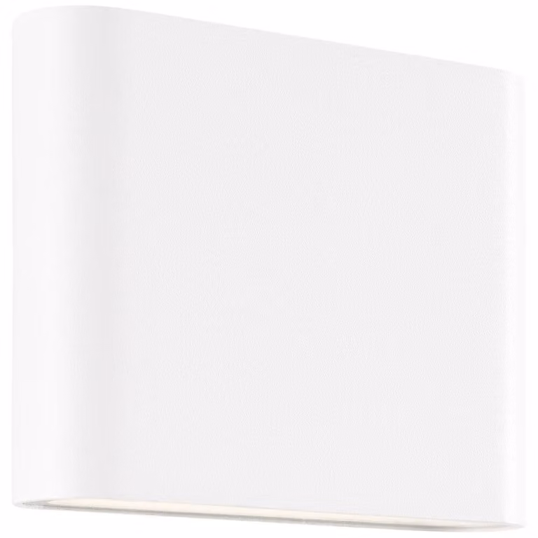 BRILLANTE applique da esterno a LED bianco Welbie | Luce Up/Down | IP54 | Applique con uscita luce su entrambi i lati | 7 watt 700 lumen 3000 Kelvin | Metallo/vetro