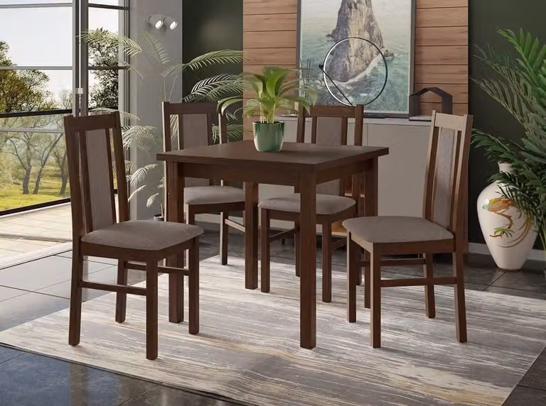 Set da pranzo 4+1 HARDIN 2 - noce / marrone 1