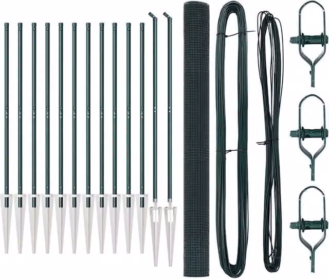 Recinzione da giardino in rete saldata con punte in acciaio verde DESIGN IN, Altezza: 150 cm