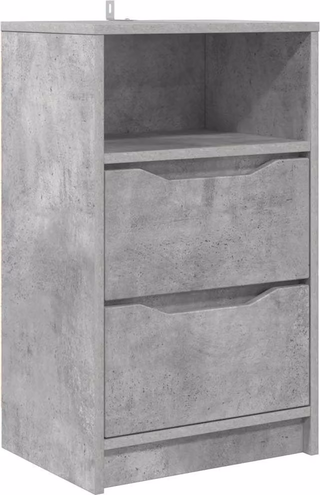 Comodino Grigio cemento 40 x 30 x 467 cm Legno multistrato