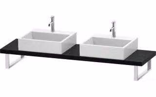 Consolle Duravit DuraStyle f AWT, 2 fori, spessore 4,5 cm, nero uovo