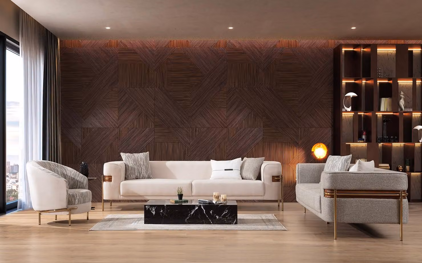Sofagarnitur Sofalandschaft Loungemöbel Sitzgarnitur Polsterecke Sofa Couch 4tlg