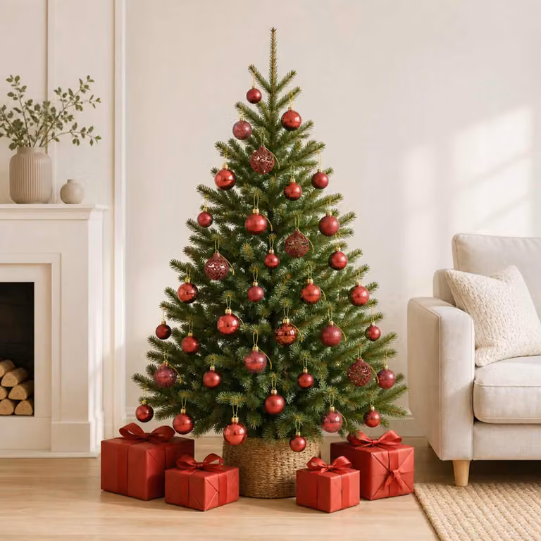 vidaXL Palline di Natale 100 pz Rosso Vino 3 / 4 / 6 cm