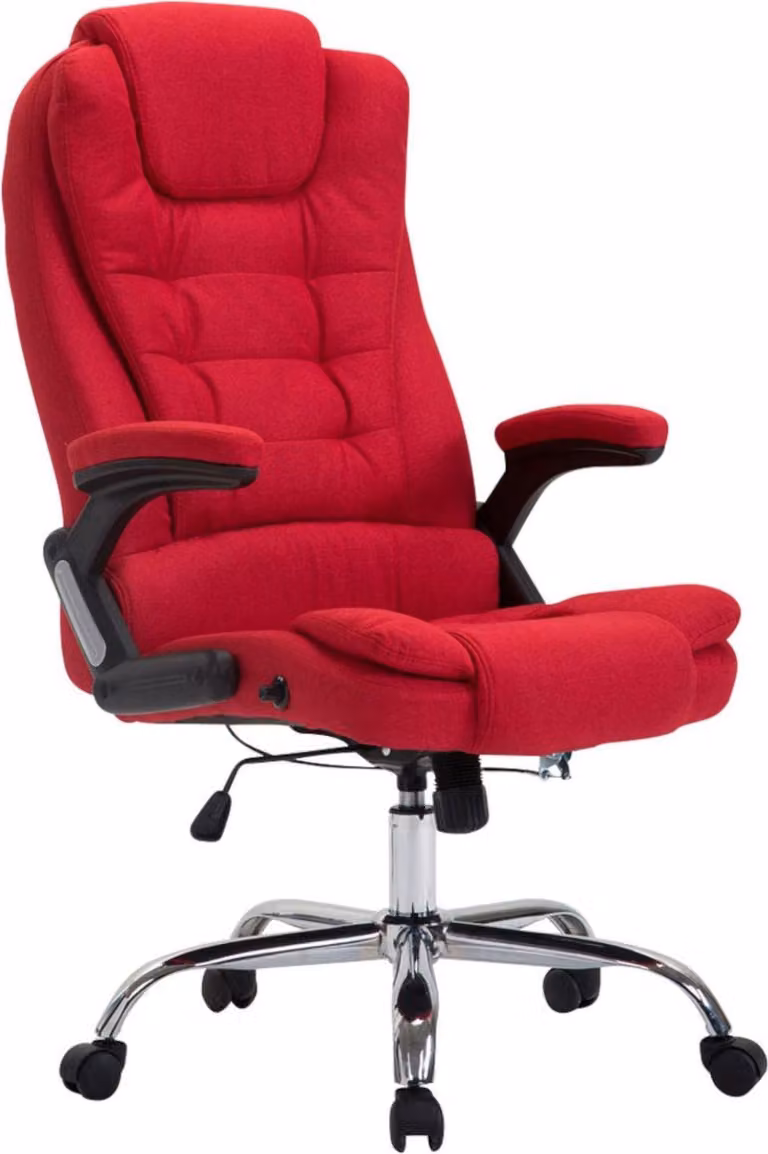 Sedia da ufficio XL - Sedia da ufficio ergonomica - Massimo comfort e sostegno | Colore: Rosso