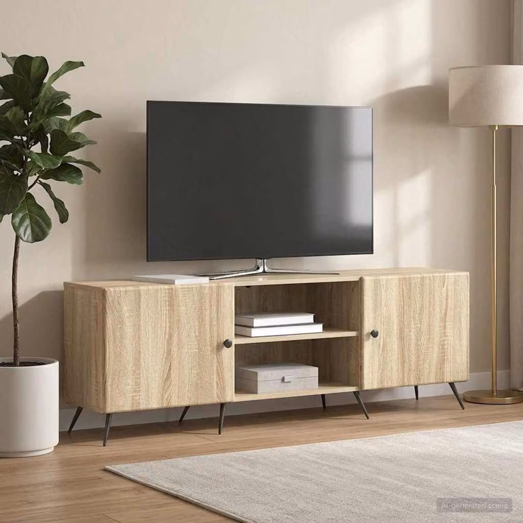 Mobile TV vidaXL in stile vintage, colore marrone, L 150 x P 31 x H 50 cm