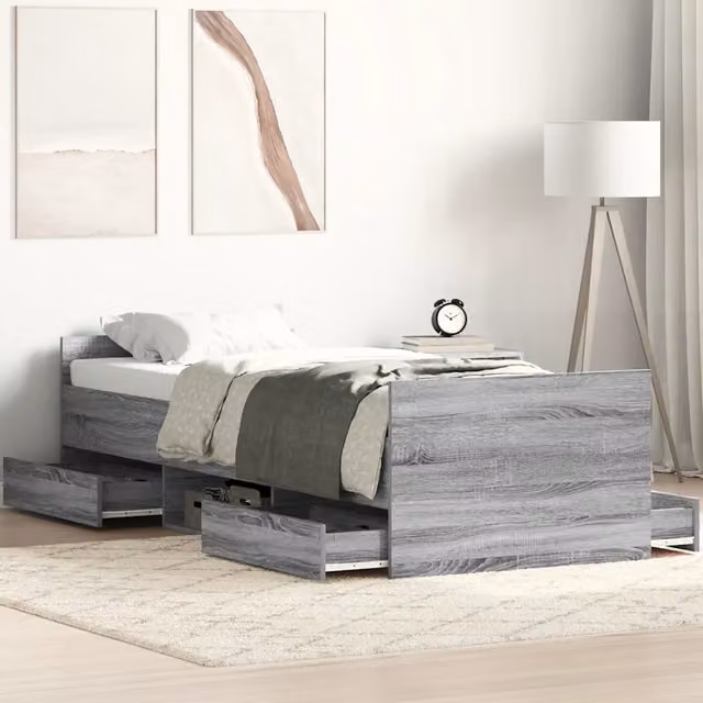Giroletto senza Materasso Rovere Sonoma 90x190 cm 3203815