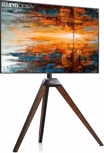 Supporto TV per schermi da 32 a 60 pollici, Legno, Altezza e angolo regolabili, VESA 200x200-400x400mm.