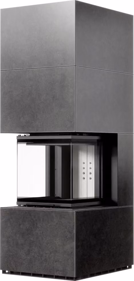 Kit caminetto KRATKI NBC 500/500 High 8 kW Ø 200 Sinterizzazione FOKOS GRAFITE