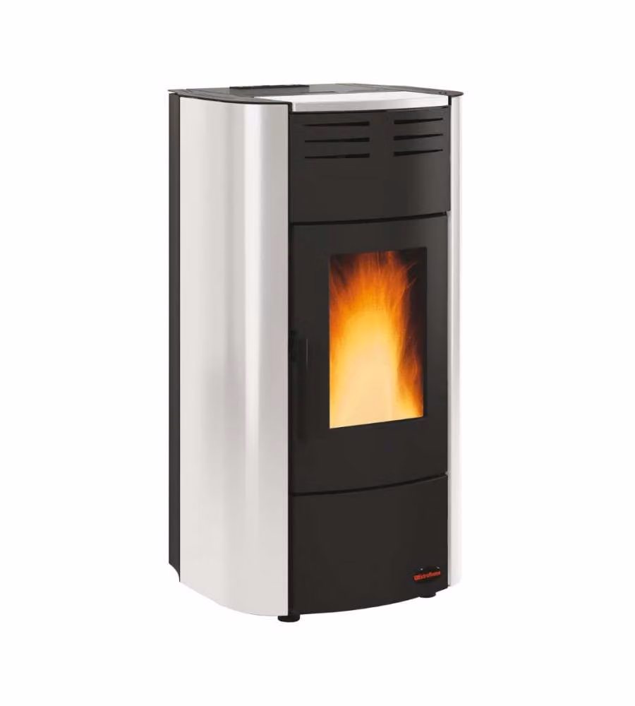 Termostufa a pellet idro Extraflame Raffaella 19 kW colore Argento H 117,6 x L 62,6 x P 62,6 cm – 1