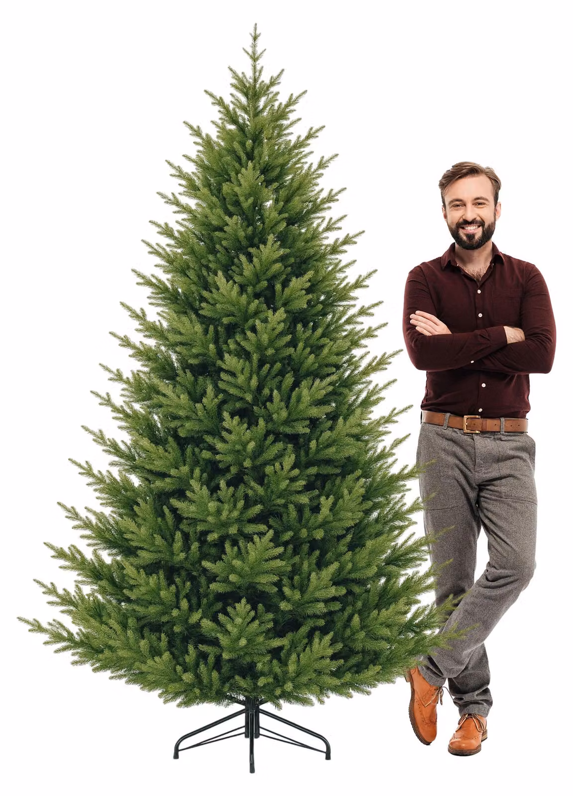 Rockefeller - Albero di Natale effetto realistico in PE e PVC ø183x240H, 3384 Punte